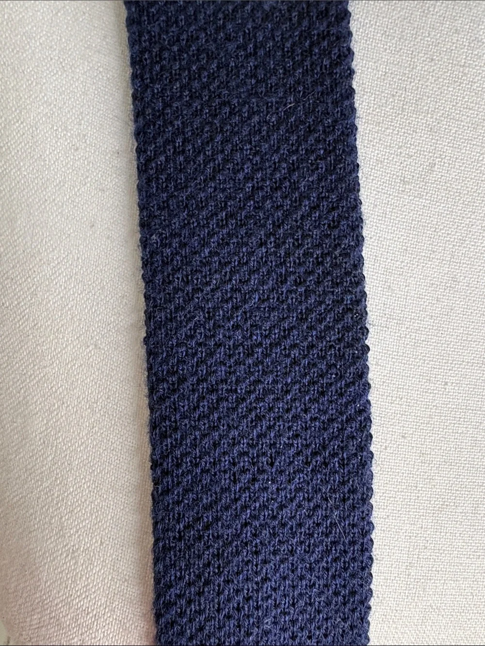 Vintage Navy Blue Knit Tie